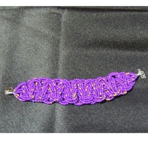 Seed Bead Woven Cuff Bracelet from Mexico
